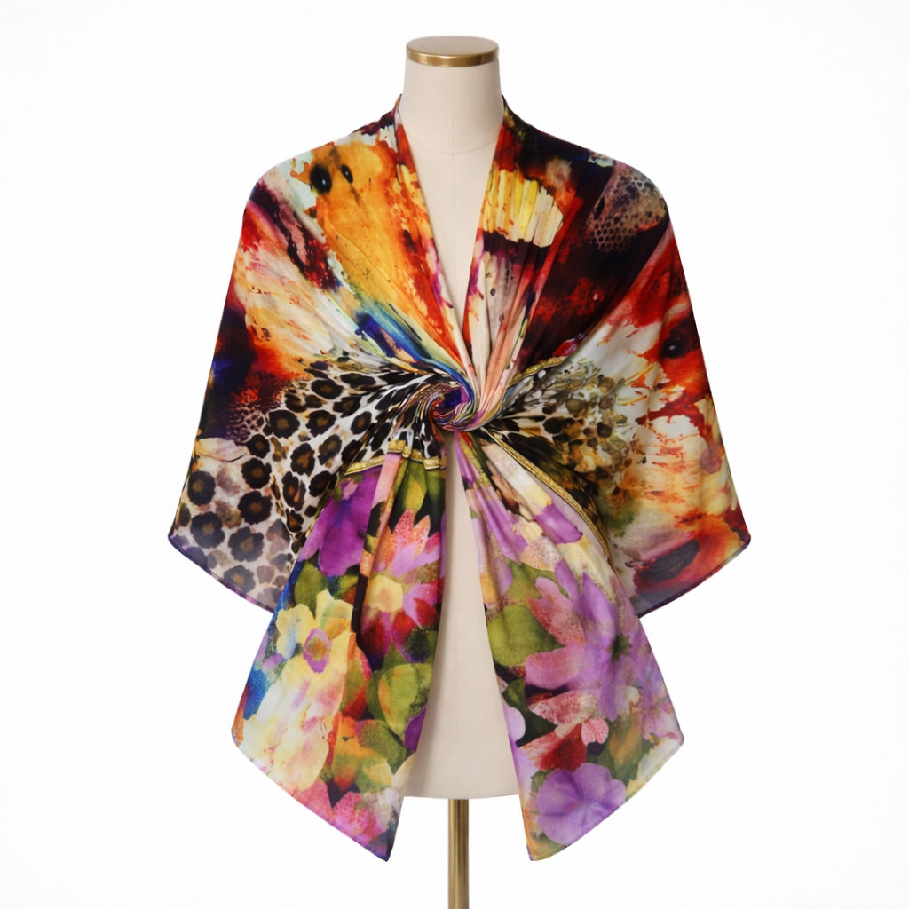Modern Art Animal Print Fusion Scarf